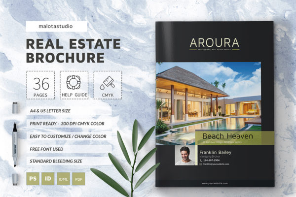 Aroura Dark Version – Real Estate Brochure