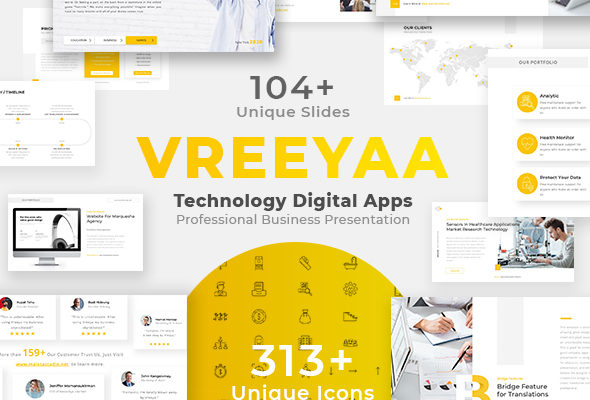 Vreeya – Technology Digital Apps Professional Business Presentation